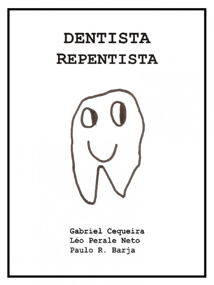 Capa do cordel "Dentista Repentista", feita por Isabel Barja (com 6 anos, na época)