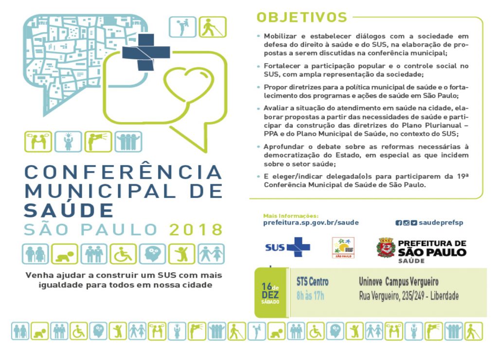 Participe Das Pré Conferências Municipais De Saúde De São Paulo Vila