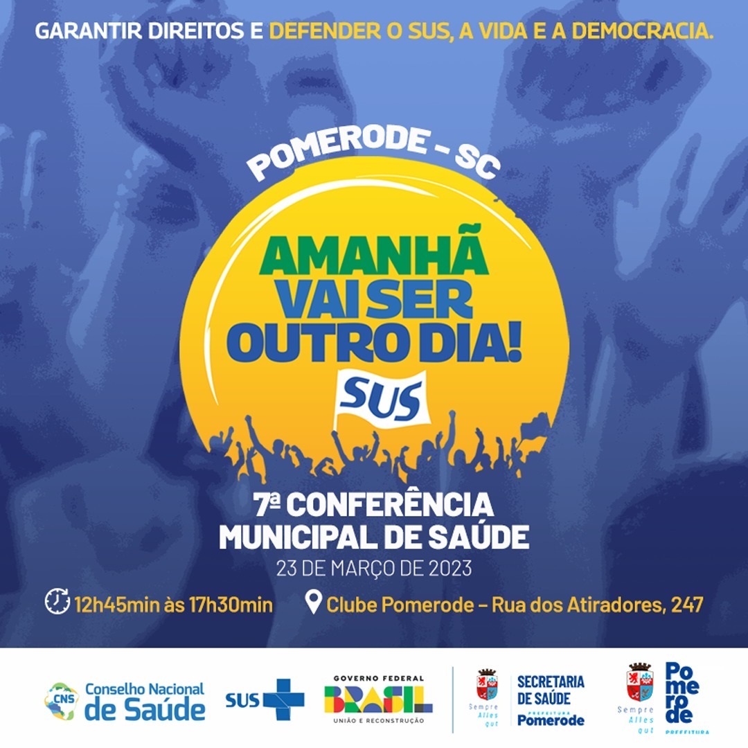 7ª Conferência Municipal De Saúde De Pomerode Sc Rede Humaniza Sus