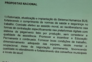 Proposta nacional do eixo 2 discutida na Conferência Estadual de SP